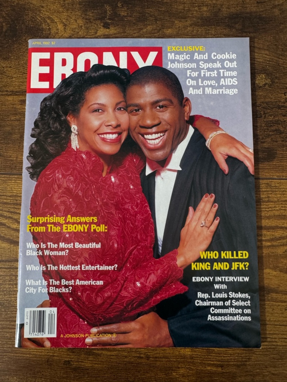Ebony April 1992 Magic Johnson Cookie Johnson HIV AIDS Interview Newsstand